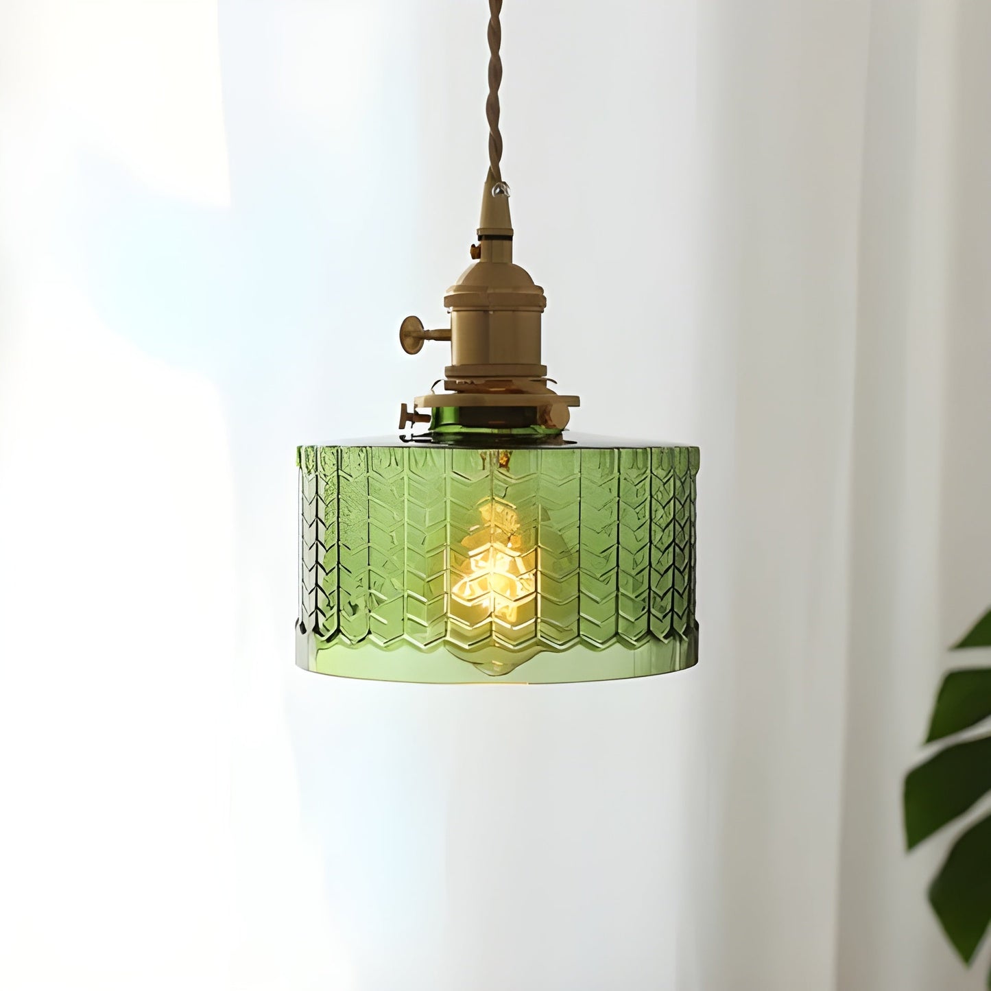 CrystalWave Light – Retro Kort Cylinder LED Hänglampa