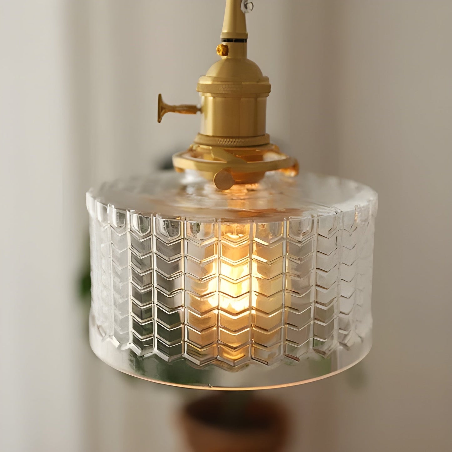CrystalWave Light – Retro Kort Cylinder LED Hänglampa