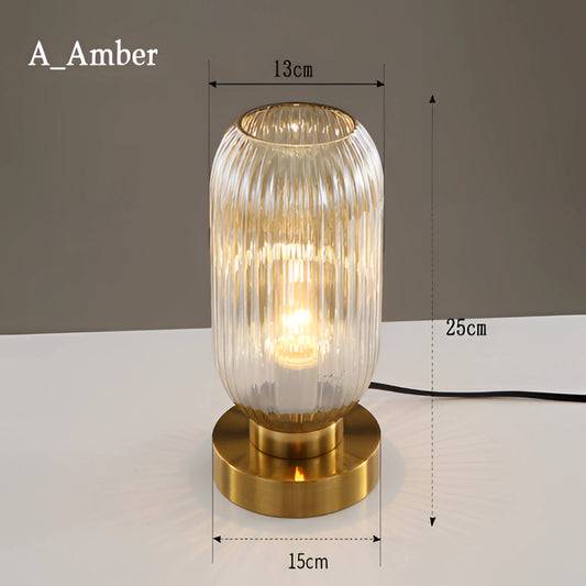 Nordic Amber Bordslampa – Glaskälla i modern design, 40W LED