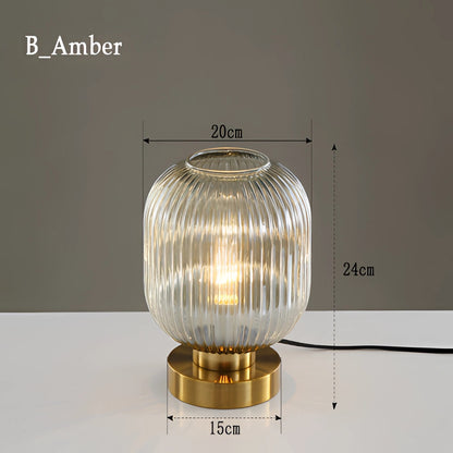 Nordic Amber Bordslampa – Glaskälla i modern design, 40W LED