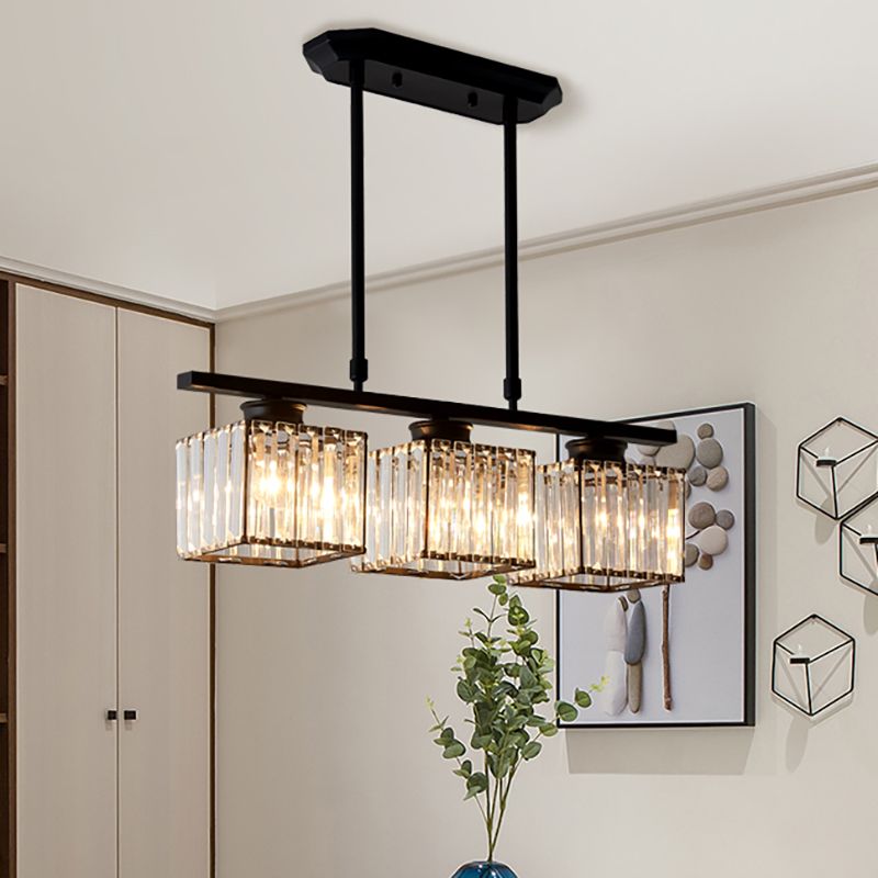 Multi-Head Glas Chandelier | Modern Matsal Belysning | Justerbar Höjd