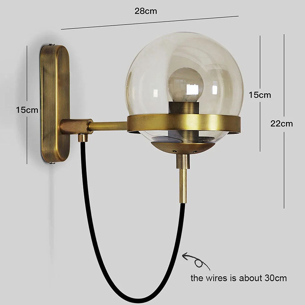 Unik Glasboll Vägglampa