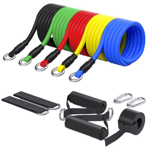 11-delars motståndsband set – Fitness träning &amp; stretchkit