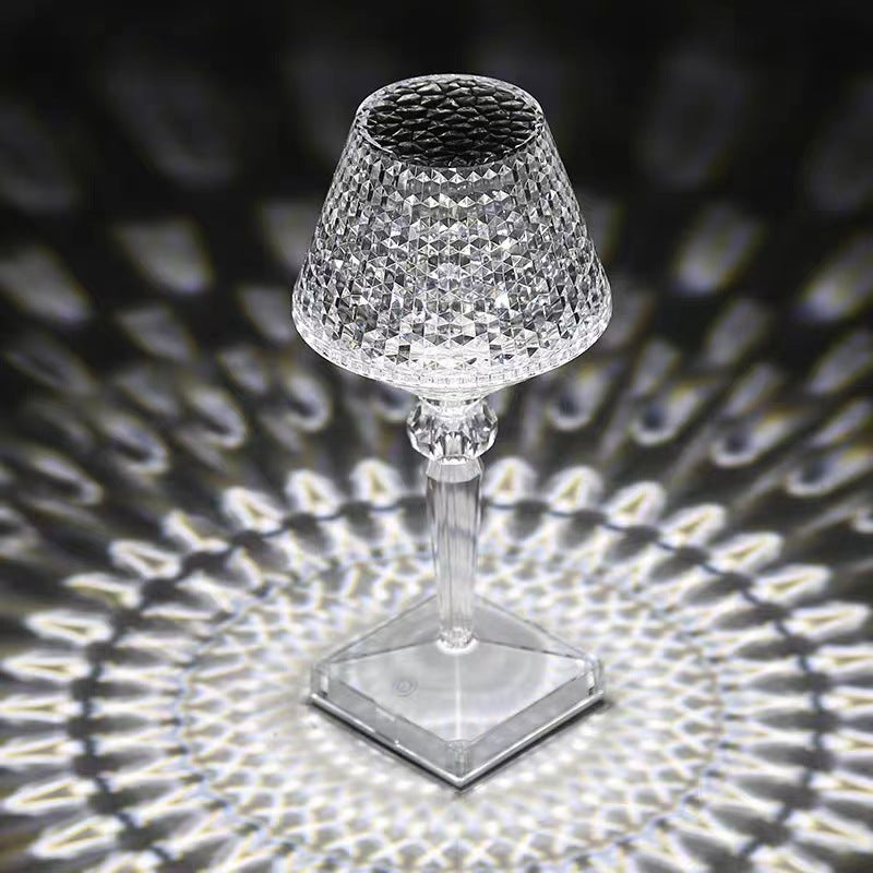 Kristallbordslampa med 3 dimbara belysningsalternativ