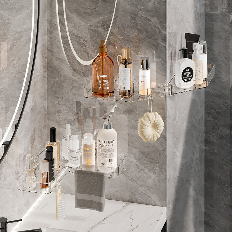 Fällbart badrums sugpropp hylla