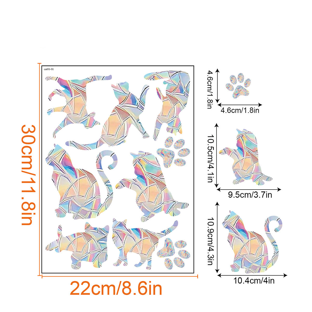 Regnbåge Fönster Klistermärke