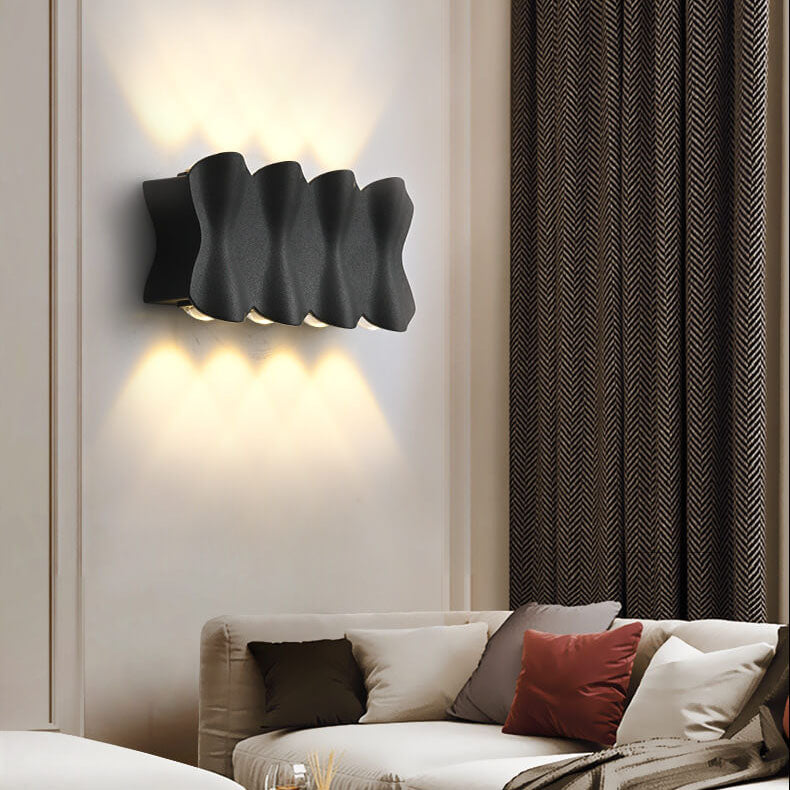 Moderna minimalistiska vattentäta LED-vägglampa i aluminium