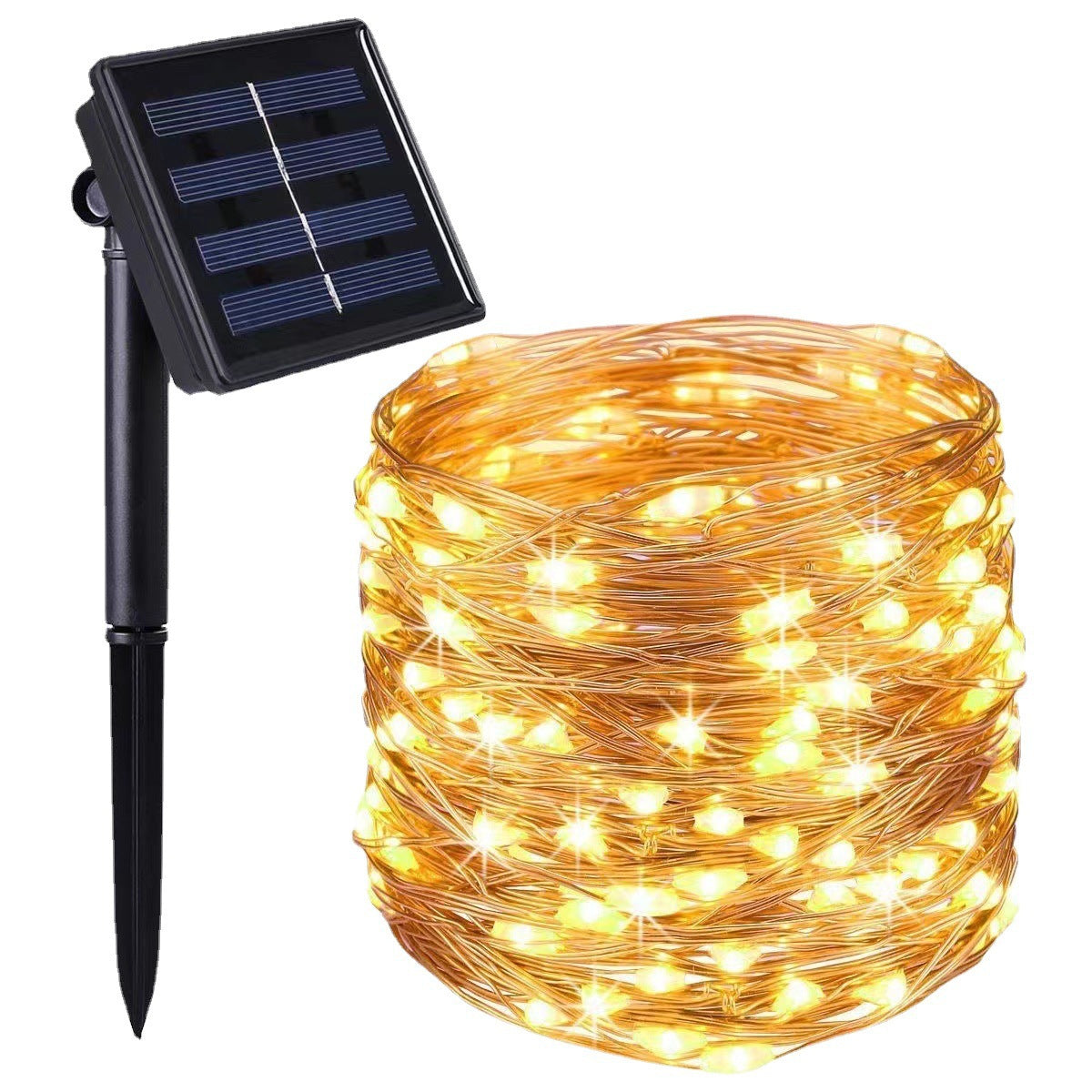Vattentålig ljusslinga med solenergi