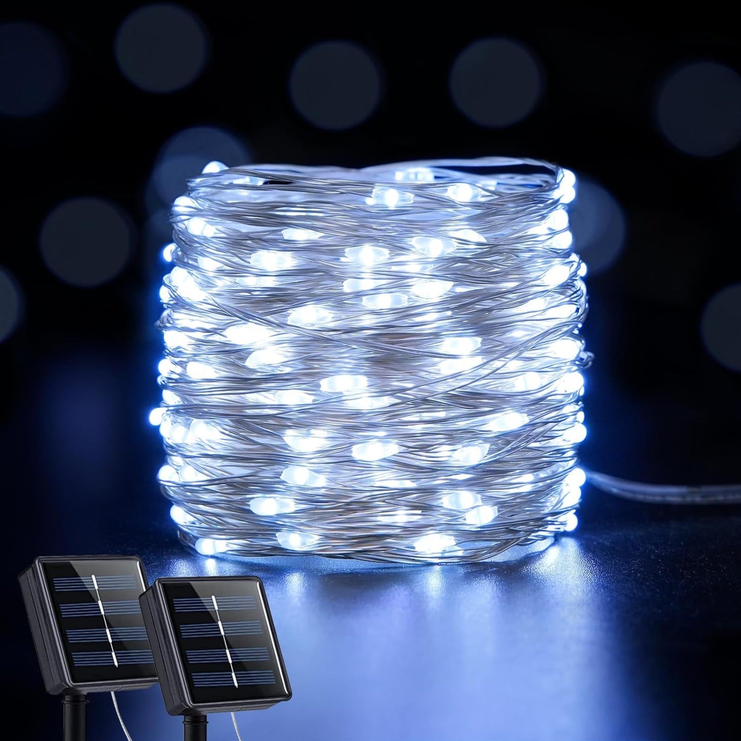 Vattentålig ljusslinga med solenergi