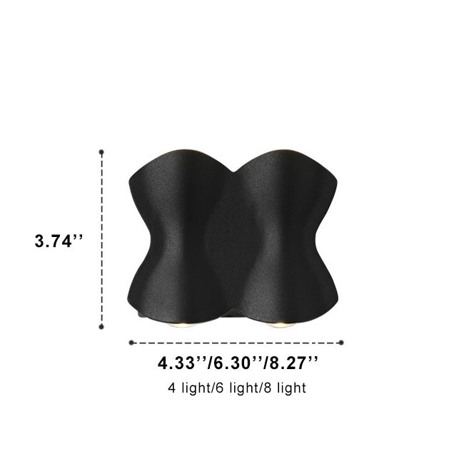 Moderna minimalistiska vattentäta LED-vägglampa i aluminium