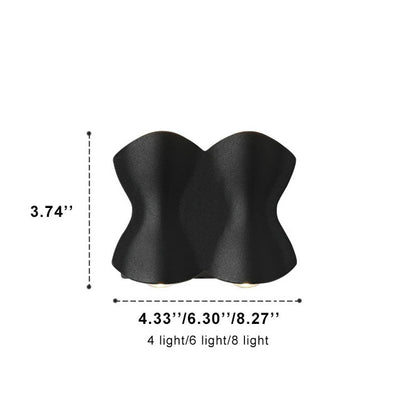 Moderna minimalistiska vattentäta LED-vägglampa i aluminium
