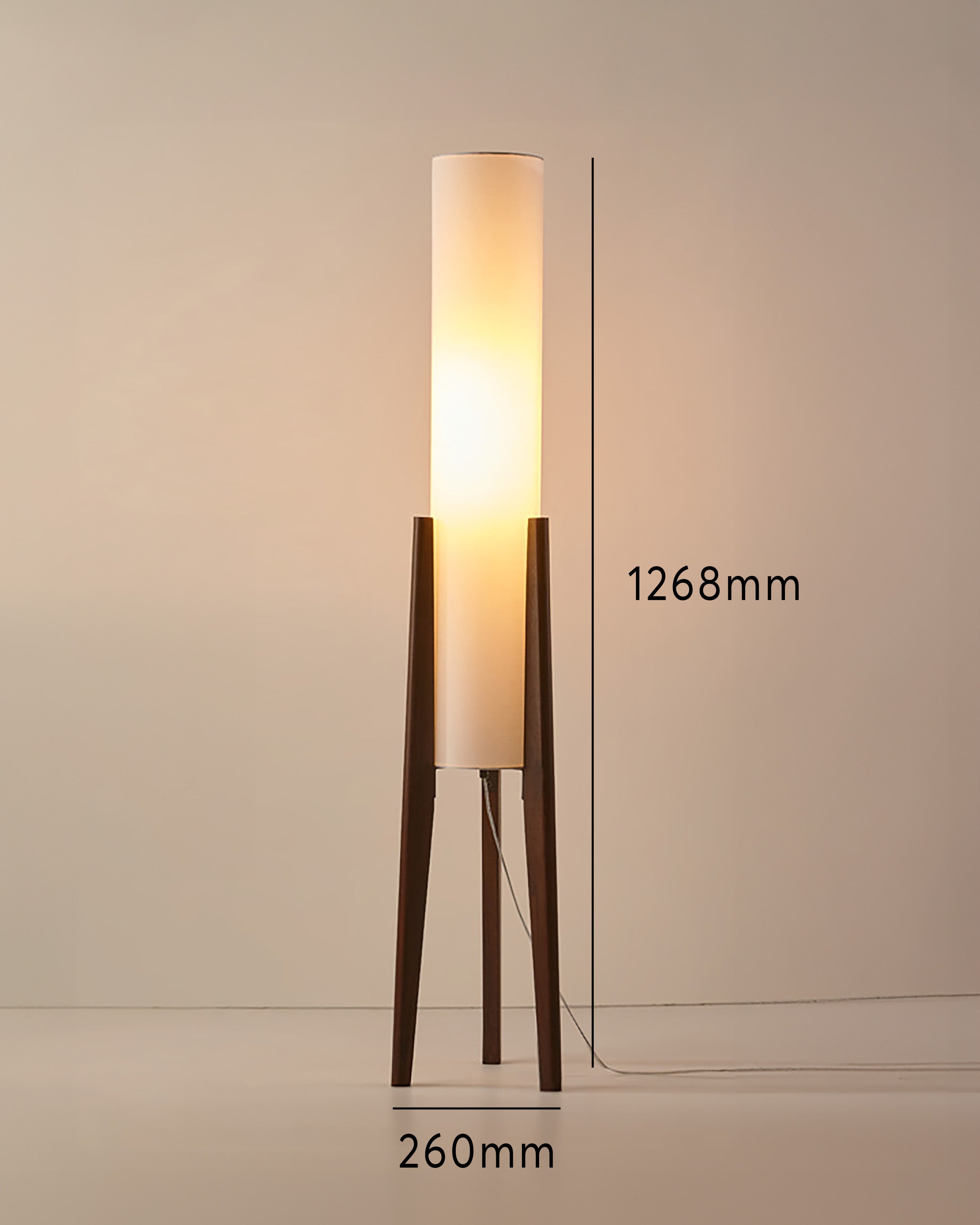 Lunara | Massivträstat lamp från valnöt med LED-ljus