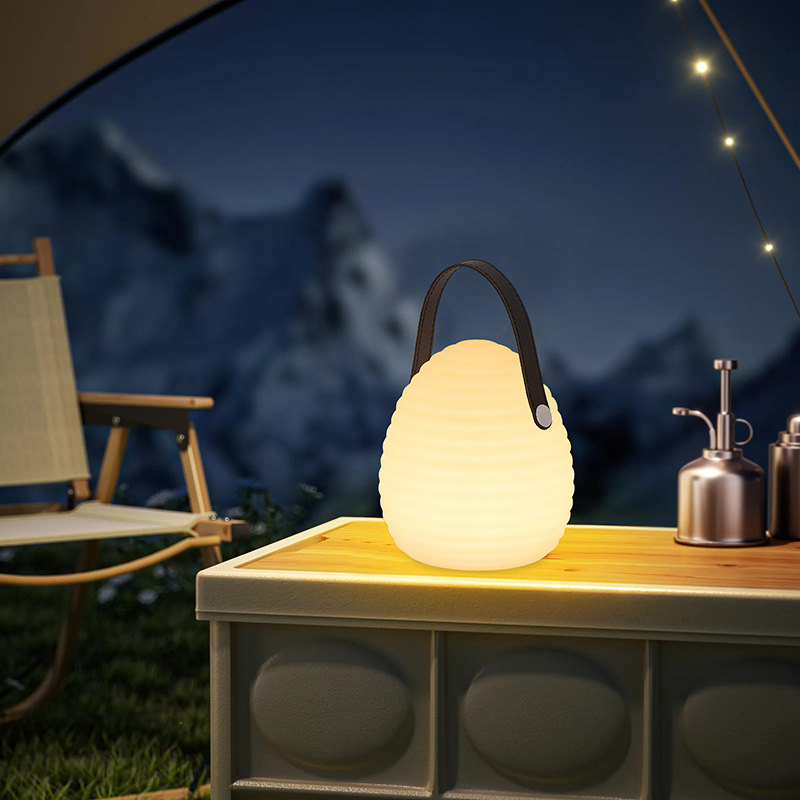 Carvallo Modern LED Utomhuslampa | 16 Färger & Fjärrkontroll | Uppladdningsbar & Vädertålig | Ø16 cm × H20 cm
