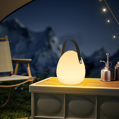 Carvallo Modern LED Utomhuslampa | 16 Färger &amp; Fjärrkontroll | Uppladdningsbar &amp; Vädertålig | Ø16 cm × H20 cm