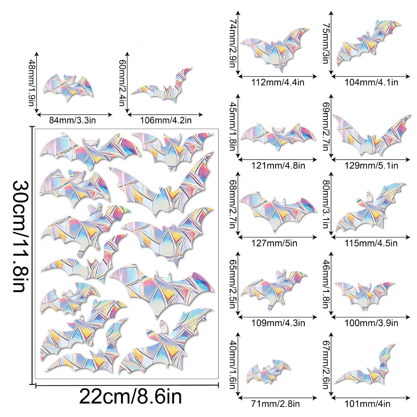 Regnbåge Fönster Klistermärke