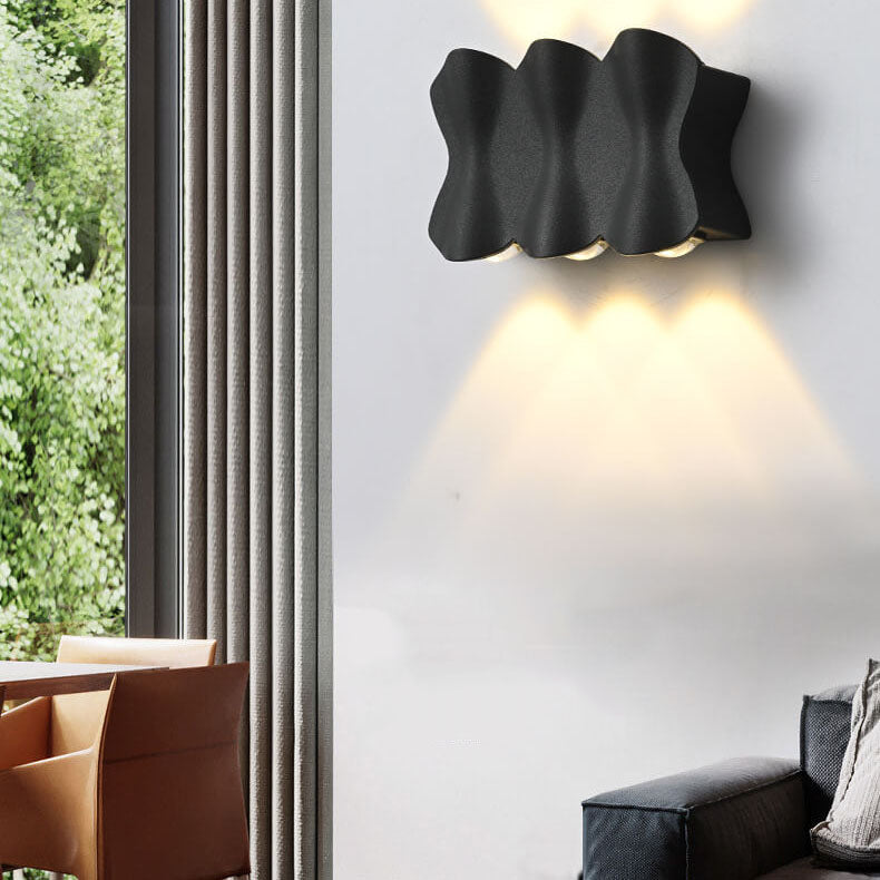 Moderna minimalistiska vattentäta LED-vägglampa i aluminium