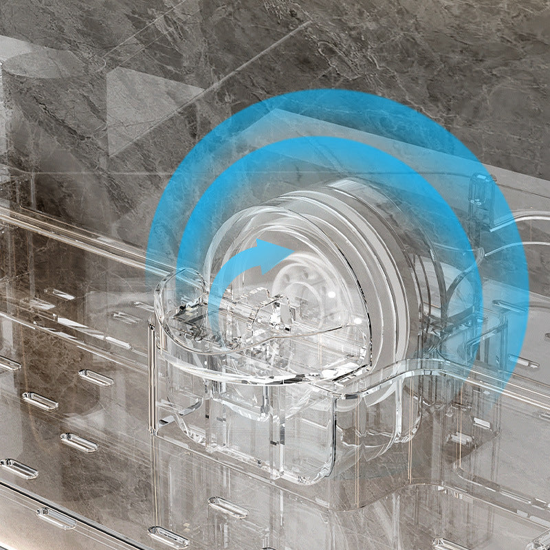 Fällbart badrums sugpropp hylla