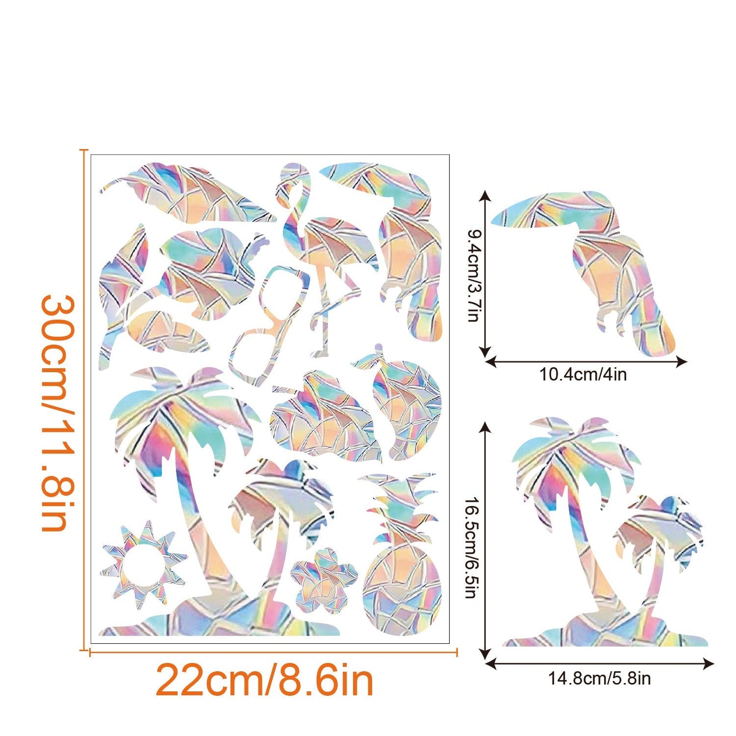 Regnbåge Fönster Klistermärke