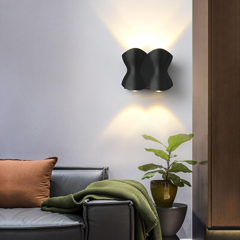 Moderna minimalistiska vattentäta LED-vägglampa i aluminium