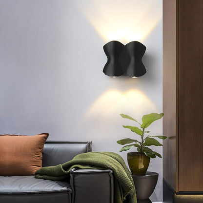 Moderna minimalistiska vattentäta LED-vägglampa i aluminium