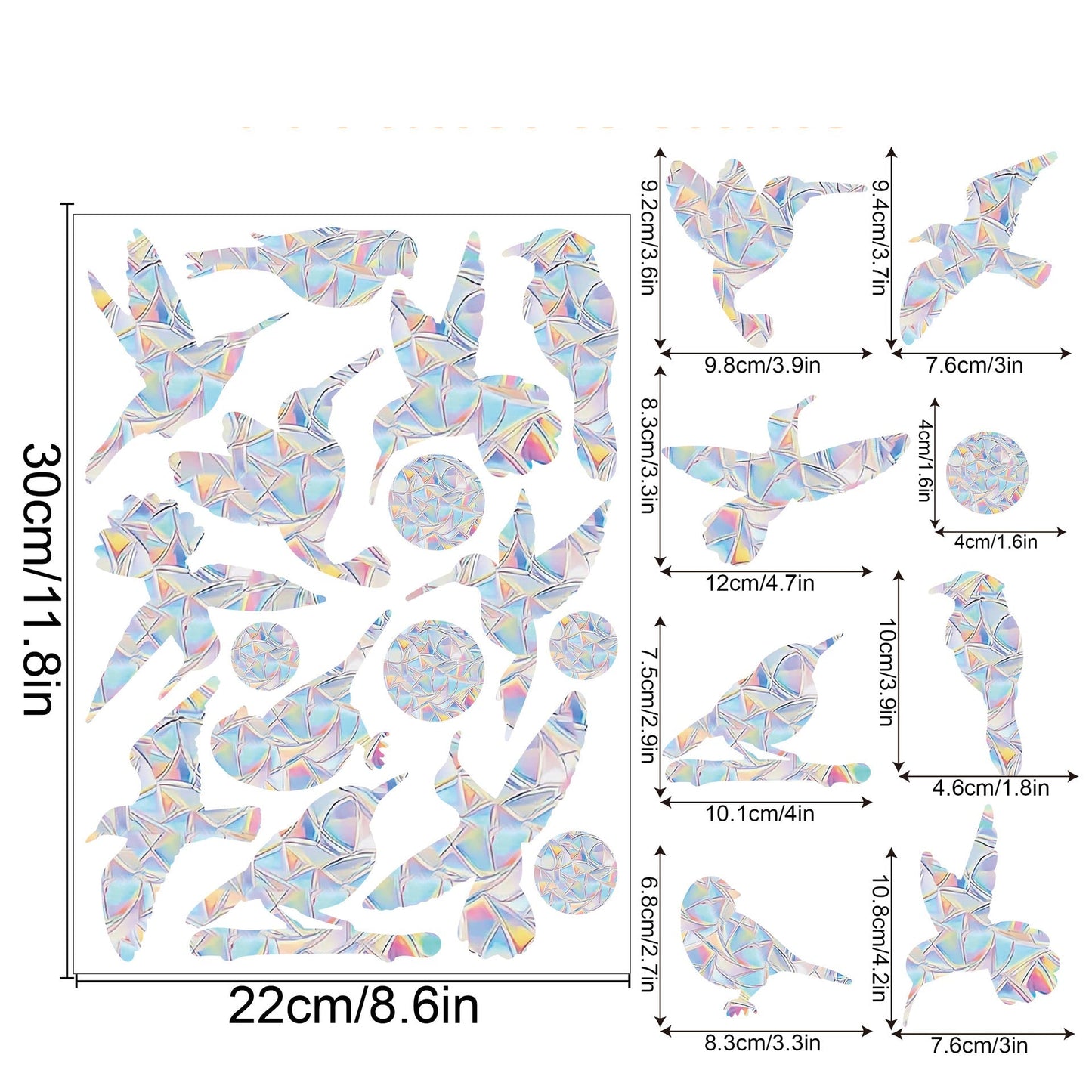 Regnbåge Fönster Klistermärke