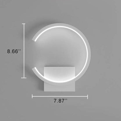 Minimalistisk rund LED-vägglampa med arm, 1 ljus