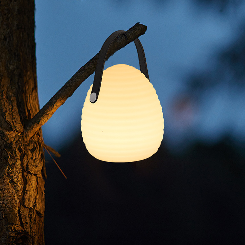 Carvallo Modern LED Utomhuslampa | 16 Färger & Fjärrkontroll | Uppladdningsbar & Vädertålig | Ø16 cm × H20 cm