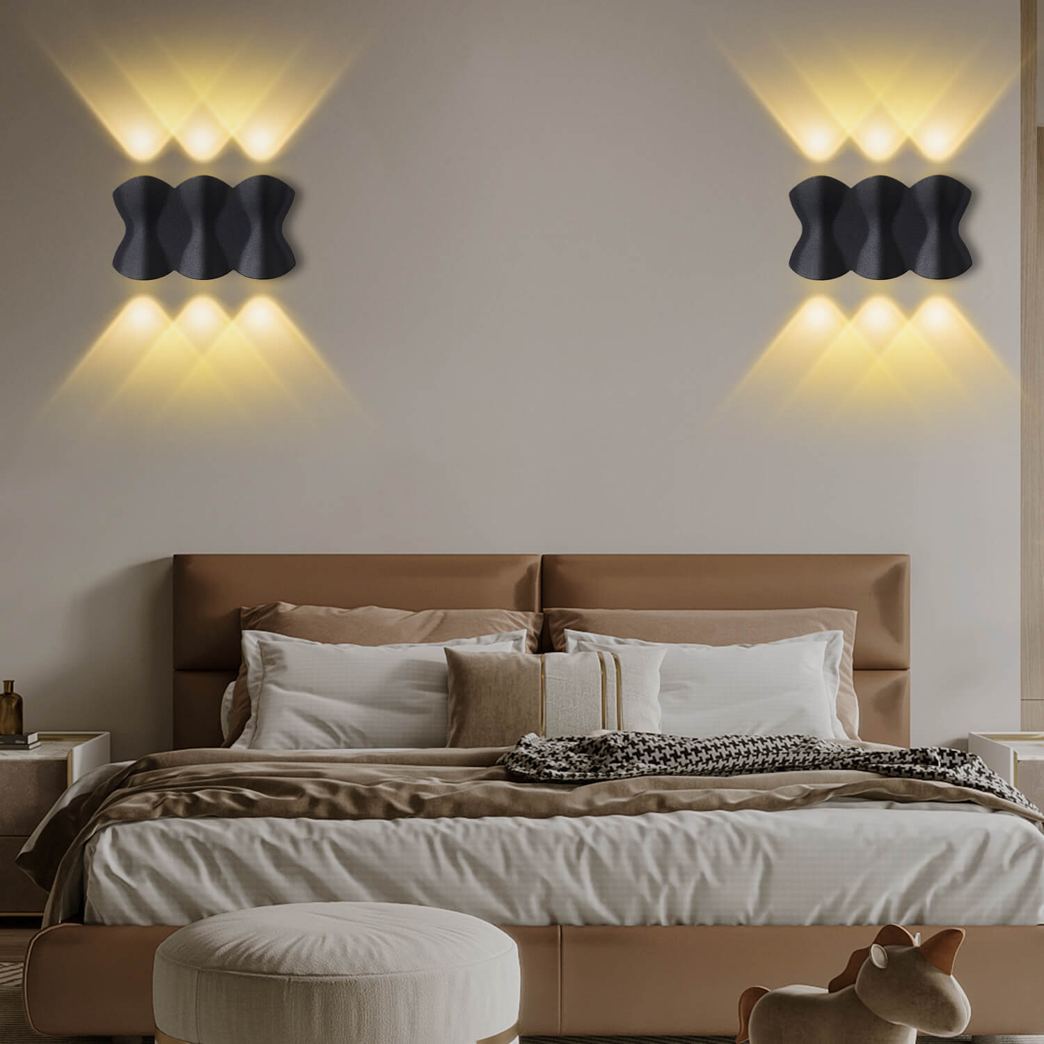 Moderna minimalistiska vattentäta LED-vägglampa i aluminium