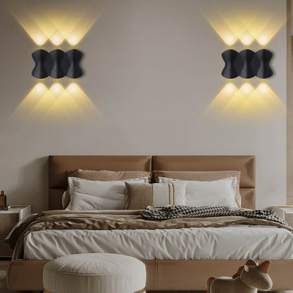 Moderna minimalistiska vattentäta LED-vägglampa i aluminium