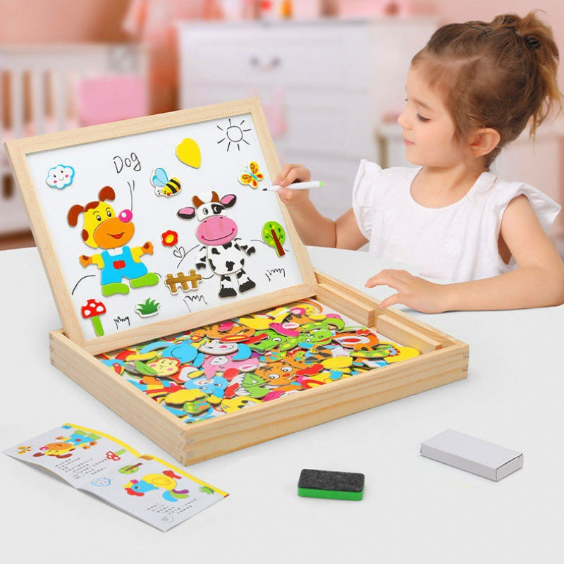 2-i-1 Montessori Magnetritande Tavla