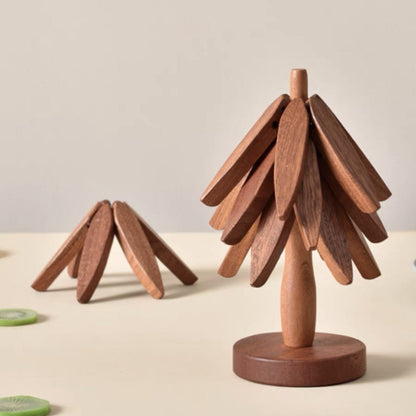 Ädla trälook coasters