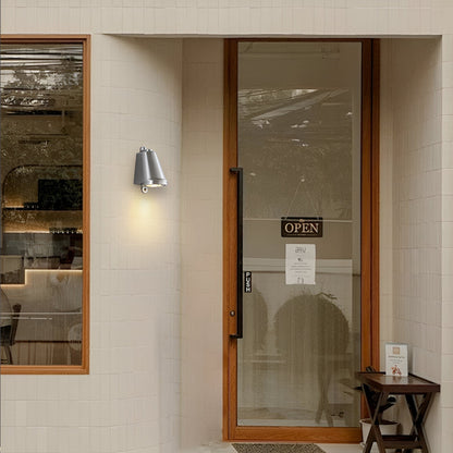 Minimalistisk LED-utomhusvägglampa i aluminium – väderbeständig