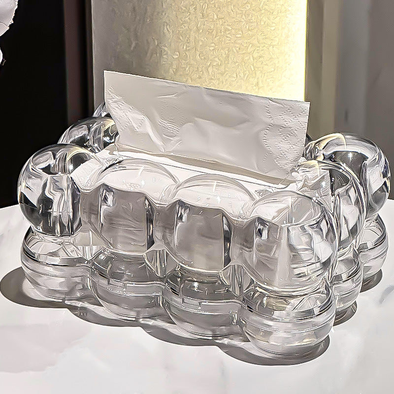 LumiScape Vävnadslåda – Skulptural Akryl Design Elegans