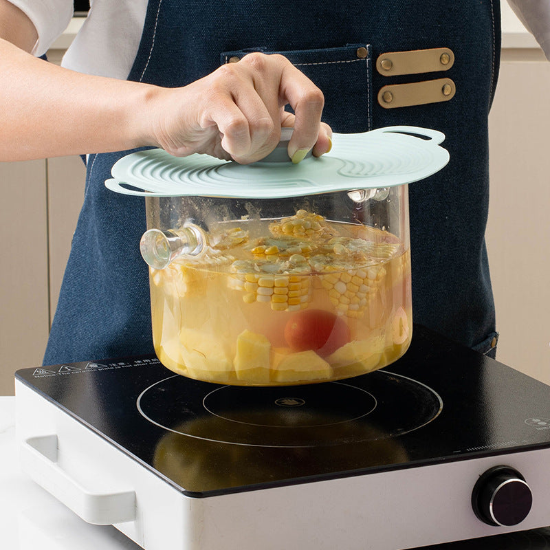 Lufttätig sugkop silikon skål lock