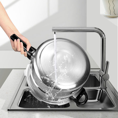 5L Exponeringssäker Tryckkokare – För Gaskokning &amp; Öppen Flamma – 22cm Förstärkt Design