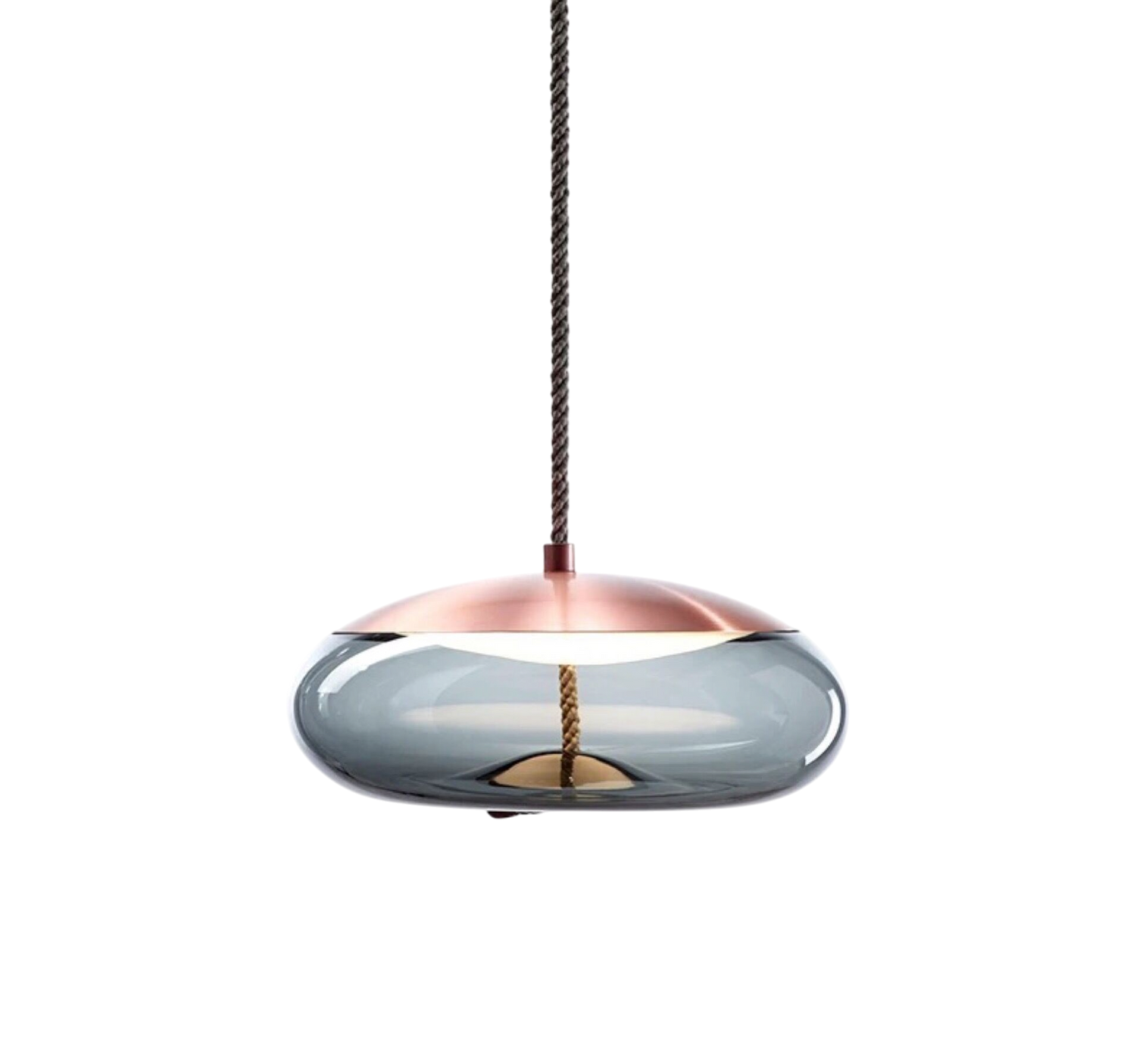 Isolara – Pendellampa i roséguld med snöraffinering