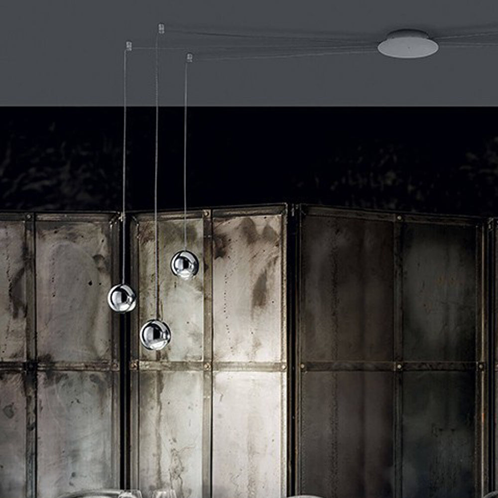 Medeltida Spegel Boll LED Hänglampa