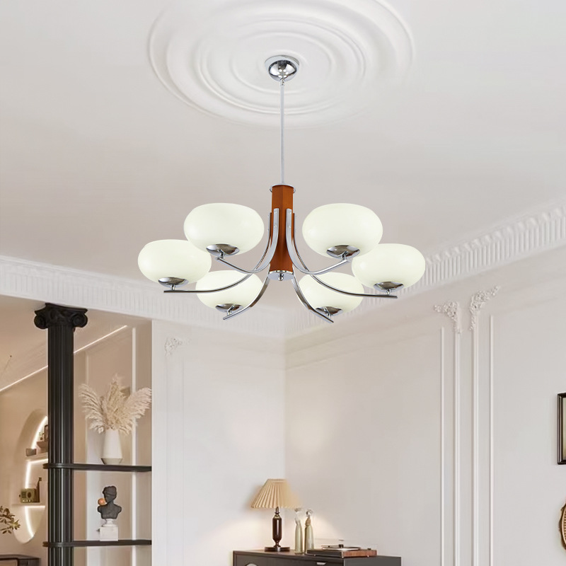 Lunaro | Bauhaus Pendellampa med 3/5 opalglas-huvuden