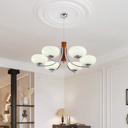 Lunaro | Bauhaus Pendellampa med 3/5 opalglas-huvuden