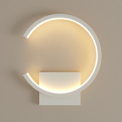 Minimalistisk rund LED-vägglampa med arm, 1 ljus