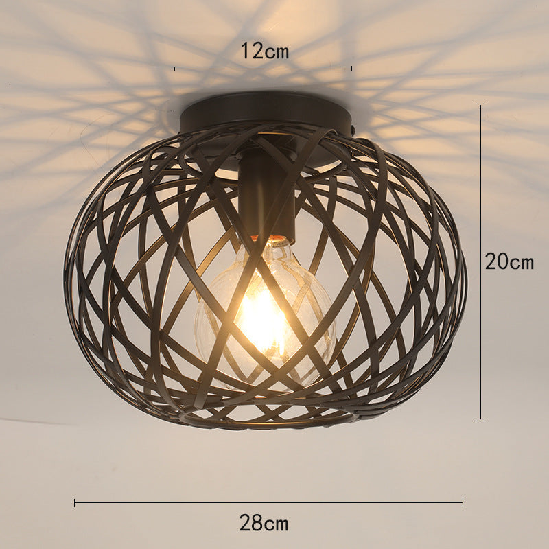 Svart Järn Taklampa
