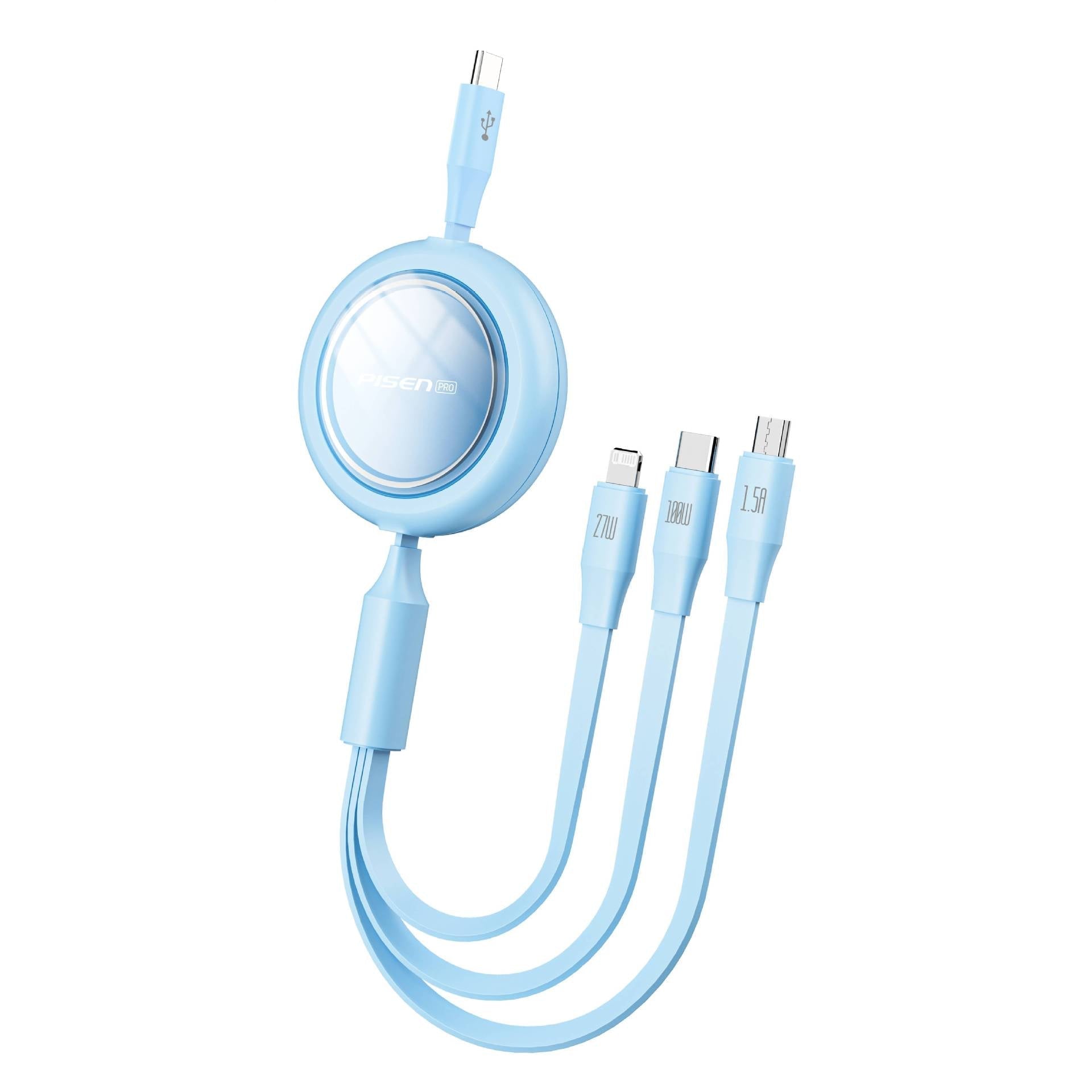 Praktiskt 3i1 laddkabel