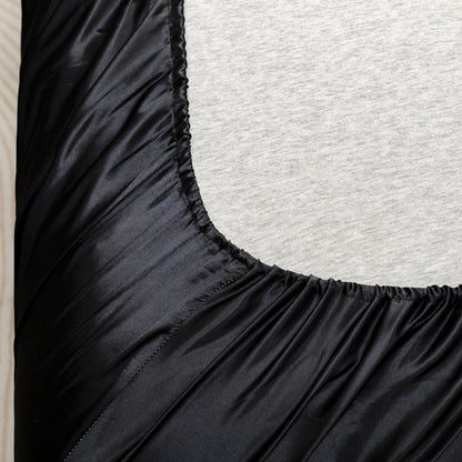 Kyligt sidenliknande satin sänglakan
