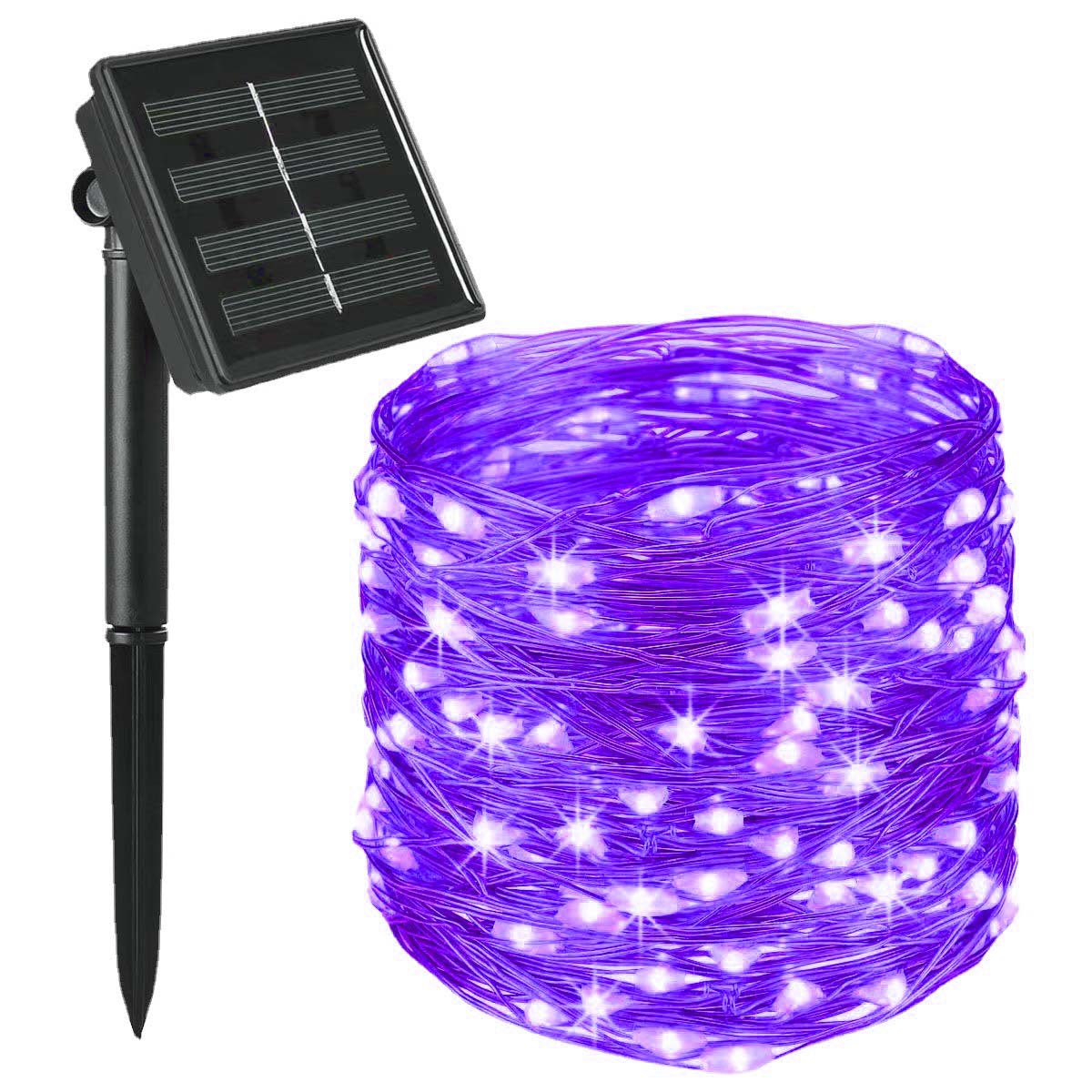 Vattentålig ljusslinga med solenergi