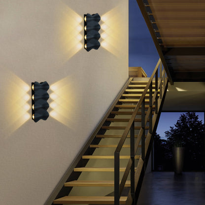 Moderna minimalistiska vattentäta LED-vägglampa i aluminium