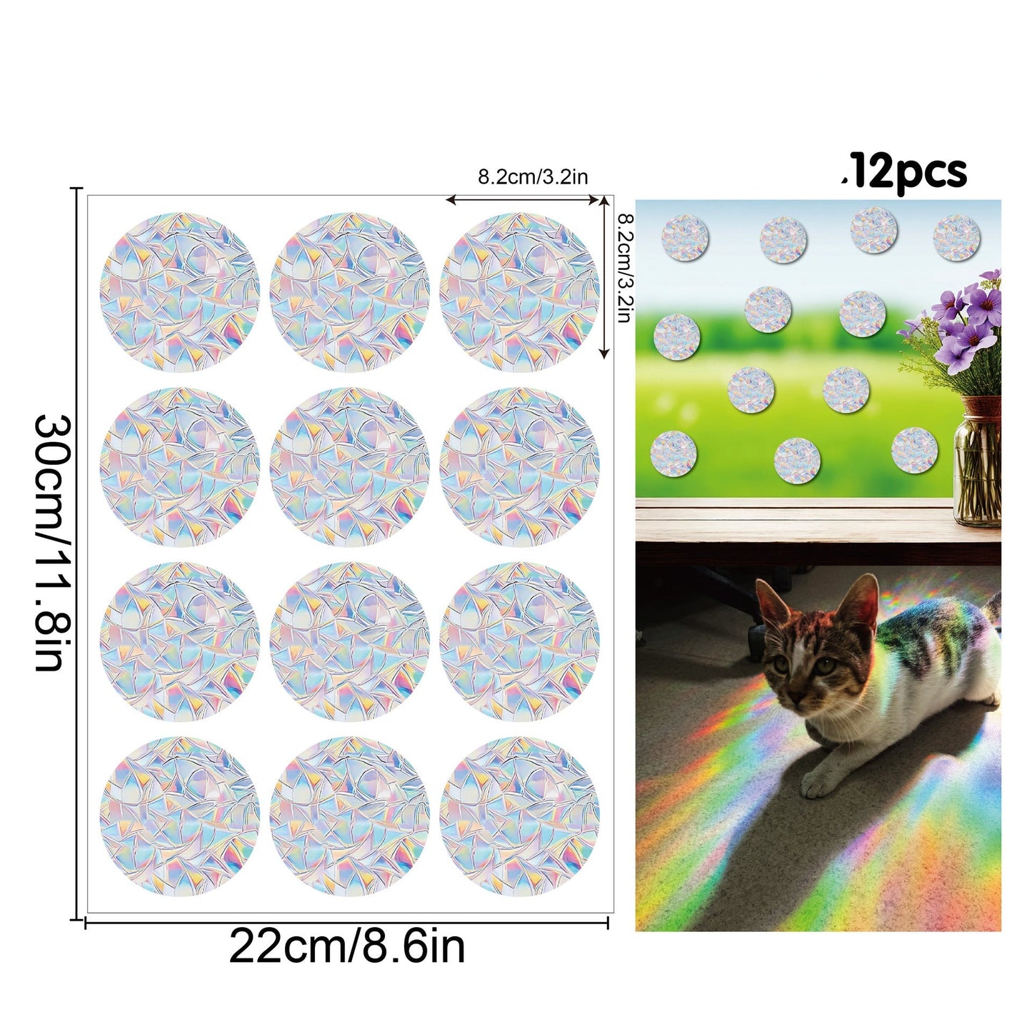 Regnbåge Fönster Klistermärke