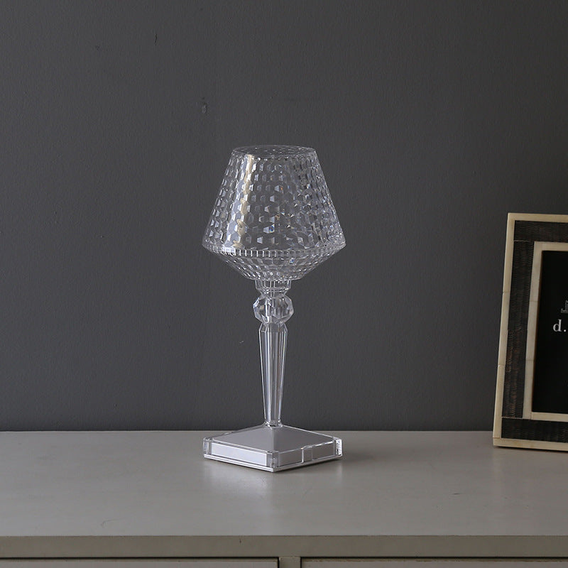 Kristallbordslampa med 3 dimbara belysningsalternativ