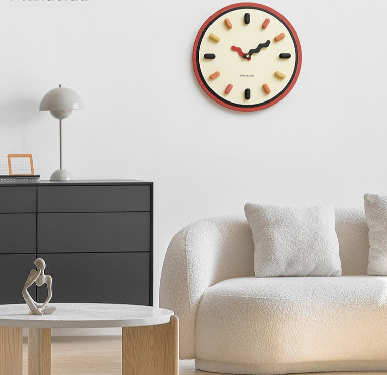 3D Nordisk Tyst Väggklocka Miljövänlig Design för Moderna Vardagsrum