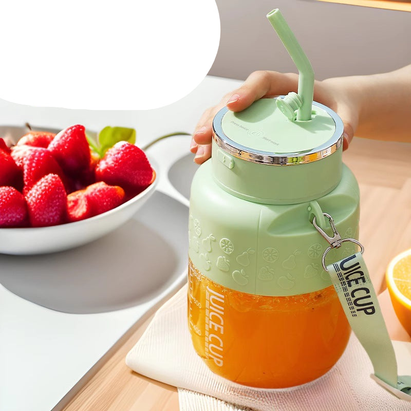 2in1 Flaska Mixer med Drickstrå 800ml - Perfekt för På Språng!