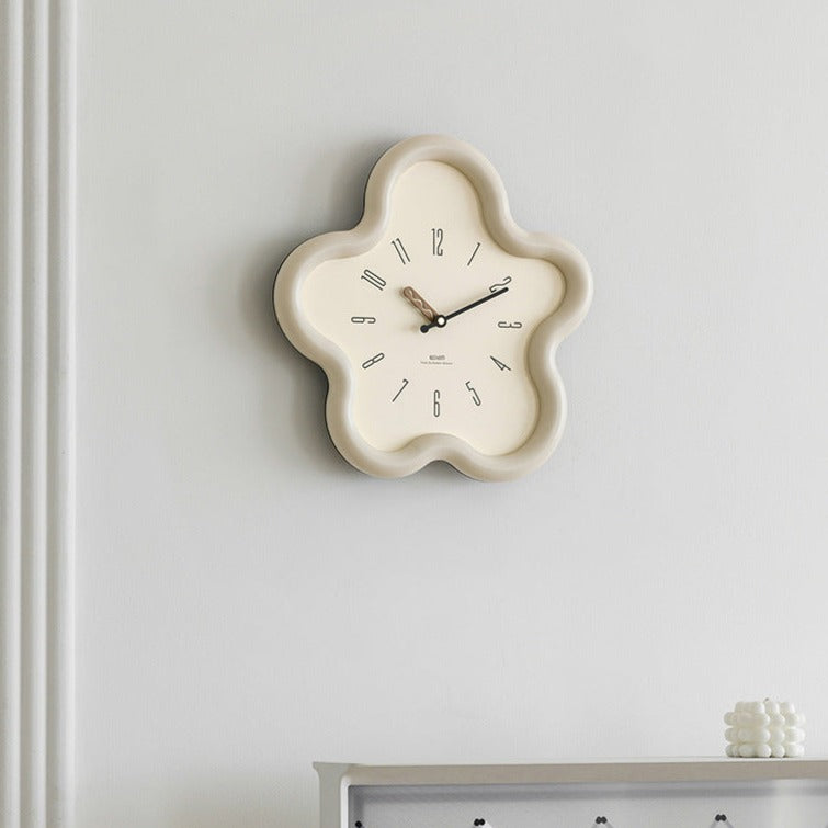 3D blommig pendelklocka - tyst rörelse, perfekt för sovrumsinredning